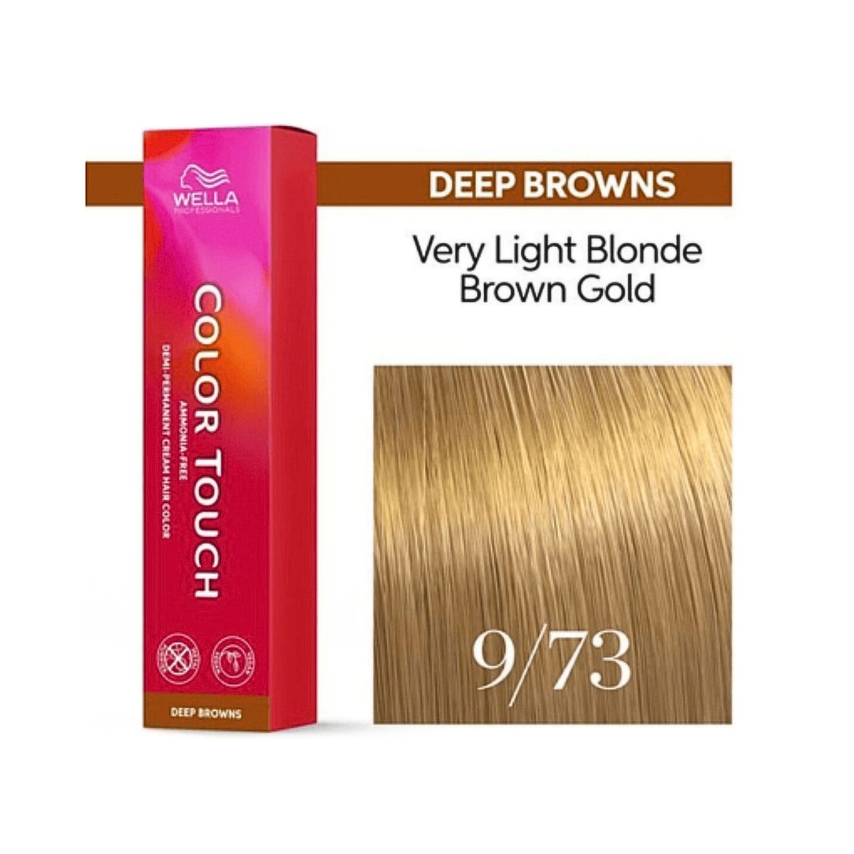 TONALIZANTE COLOR TOUCH 9.73 LOURO ULTRA CLARO MARROM DOURADO WELLA PROFISSIONAL
