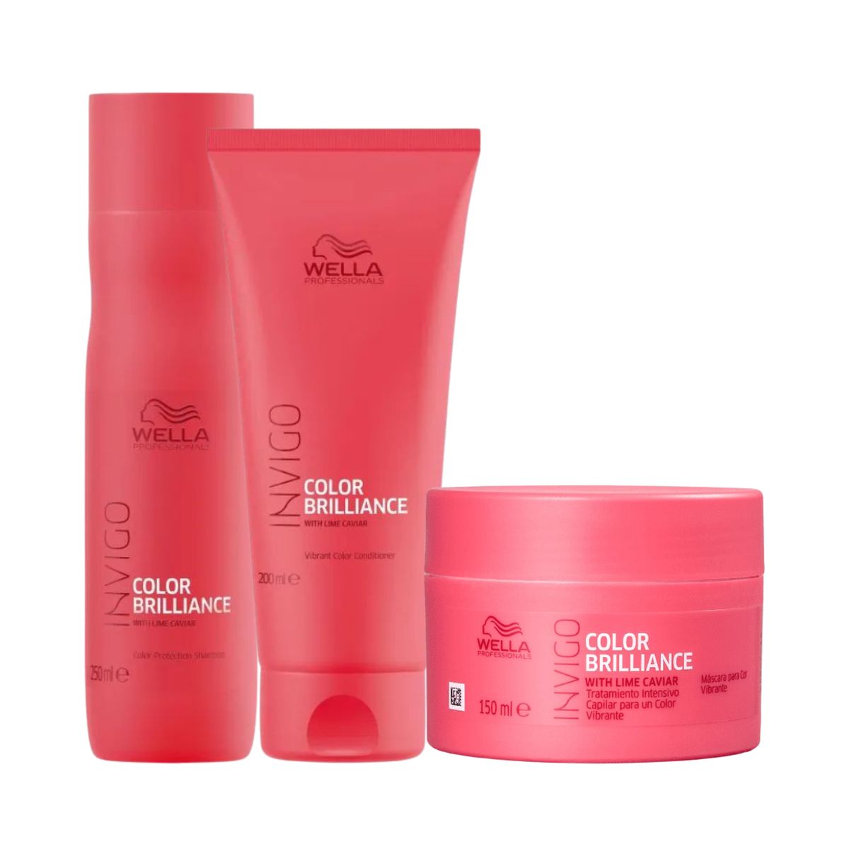 KIT WELLA SHAMPOO 250ML + CONDICIONADOR 200ML + MÁSCARA 150ML CAPILAR INVIGO COL