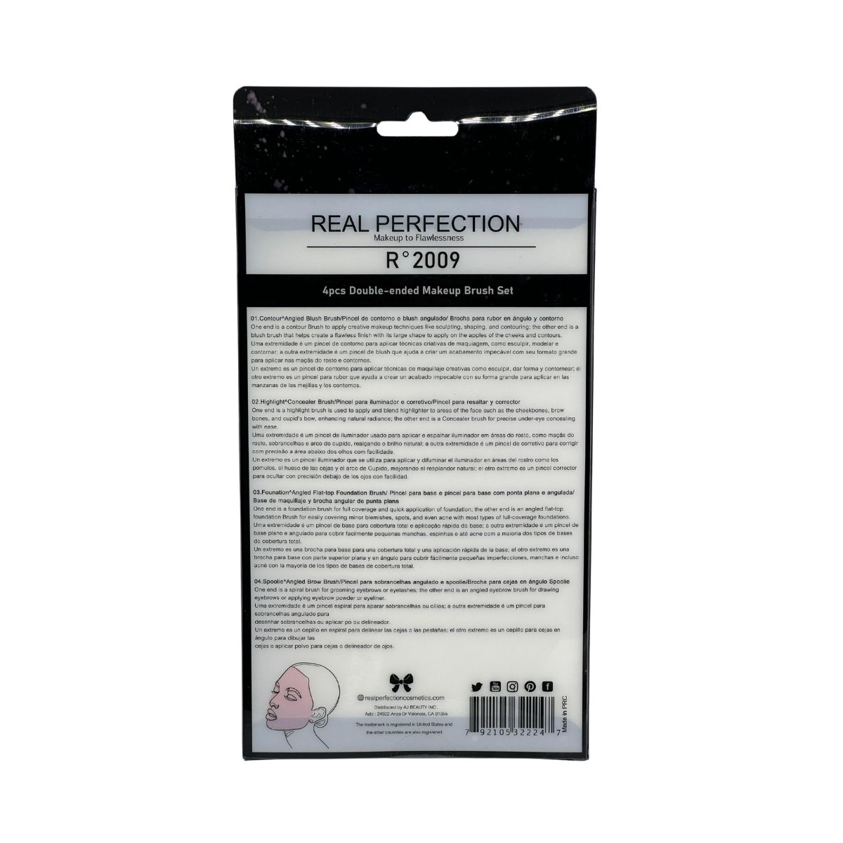 KIT REAL PERFECTION 4 PINCEIS DOUBLE R2009