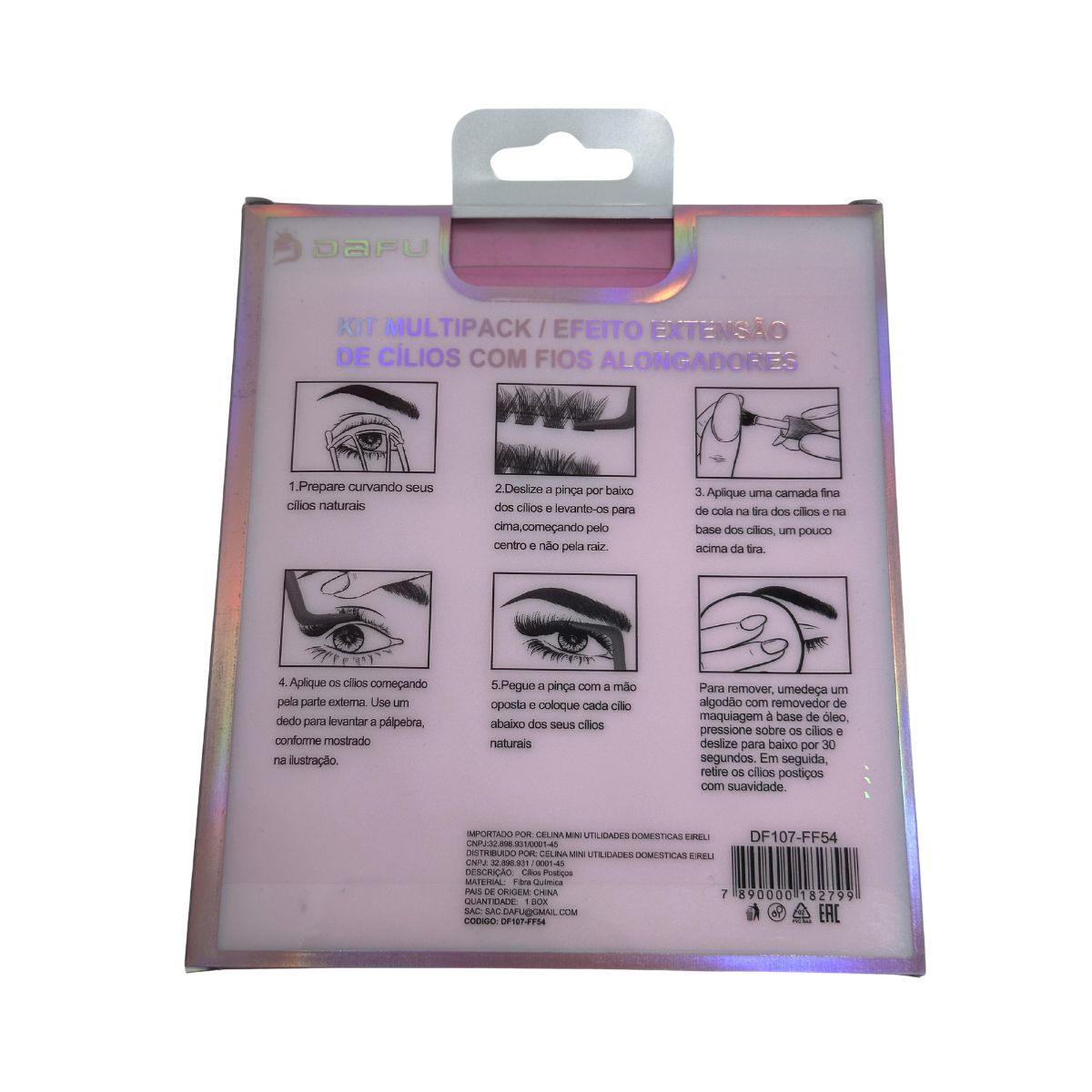 KIT EXTENSAO CILIOS DAFU SEREIA 0.07-D-MIX DF107-FF54