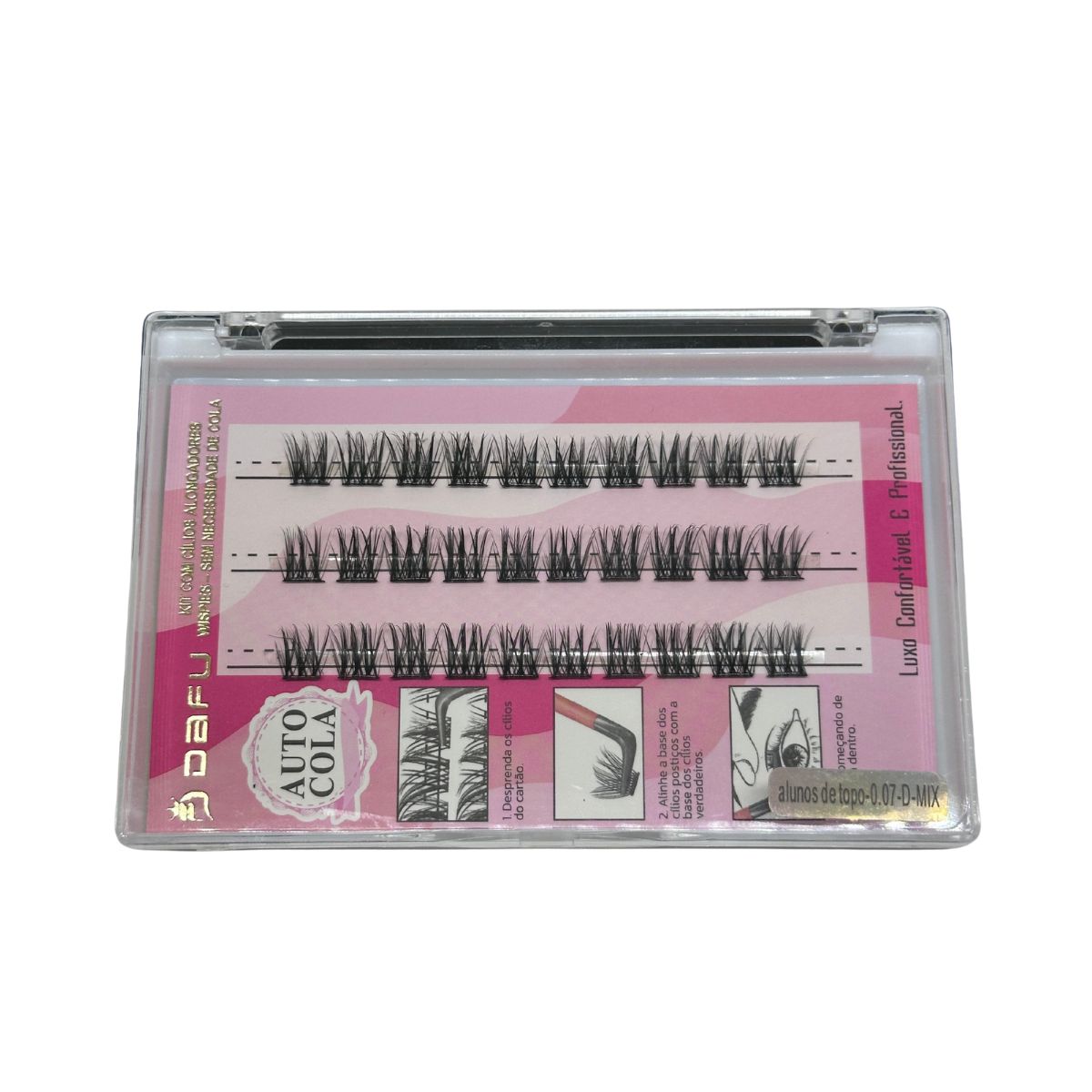 KIT CILIOS DAFU ALONGADORES AUTOCOLA 0.07-D-MIX DF107-FF34