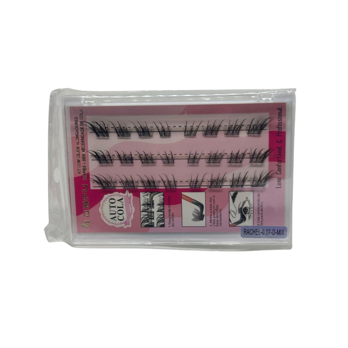 KIT CILIOS DAFU ALONGADORES AUTOCOLA 0.07-D-MIX DF107-FF40