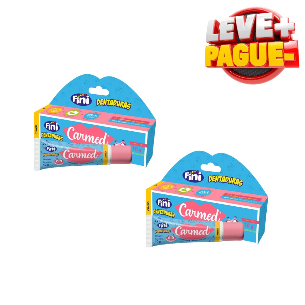 HIDRATANTES LABIAIS CARMED LEVE + PAGUE - FINI DENTADURA CARMED 10 g