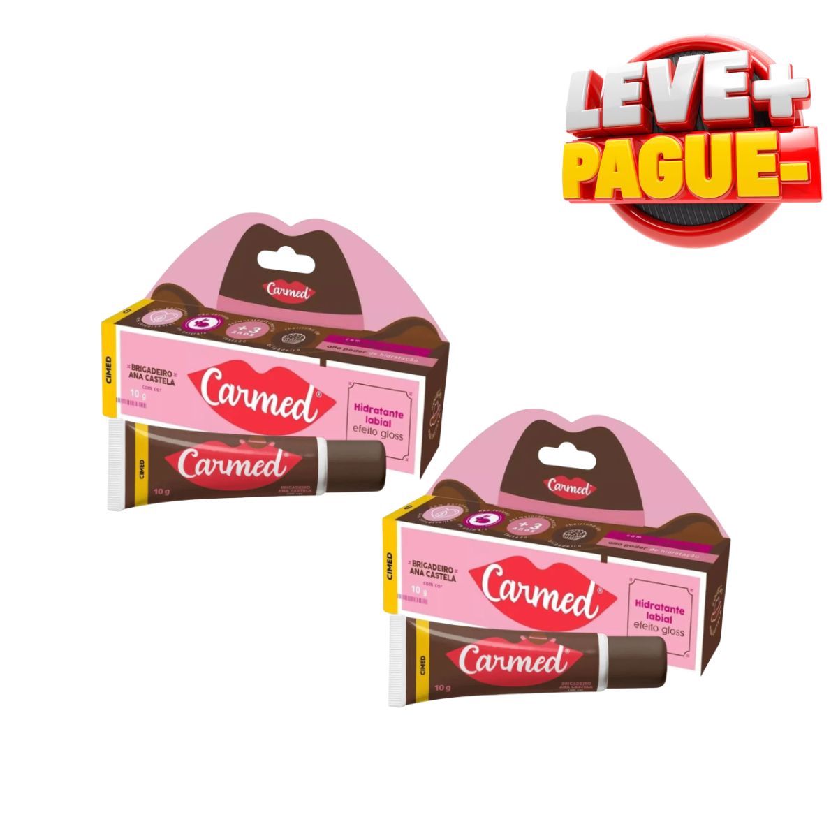 HIDRATANTES LABIAIS CARMED LEVE + PAGUE - BRIGADEIRO ANA CASTELA 10G