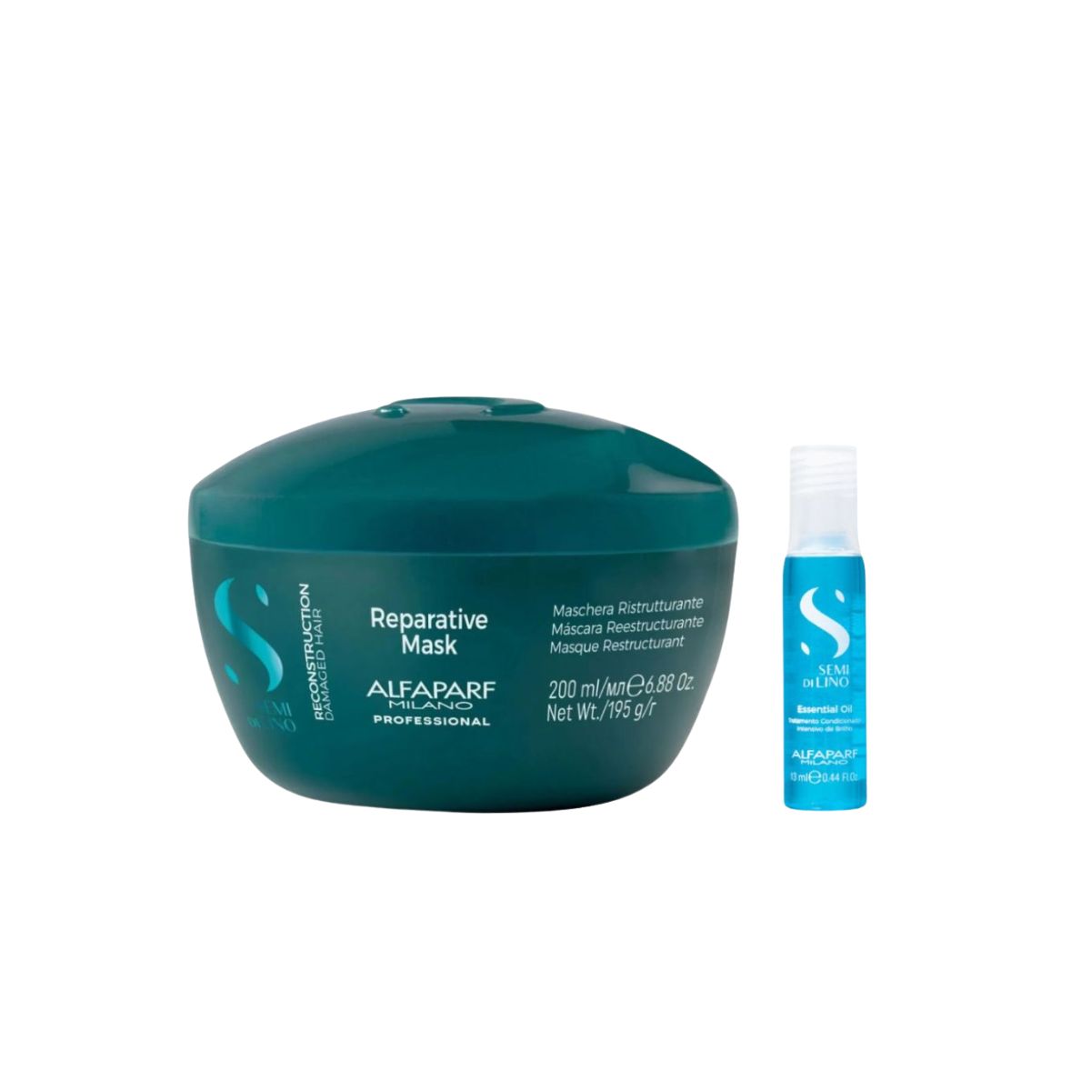 KIT ALFAPARF MÁSCARA CONDICIONADORA SEMI DI LINO RECONSTRUCTION DAMAGED HAIR LIG