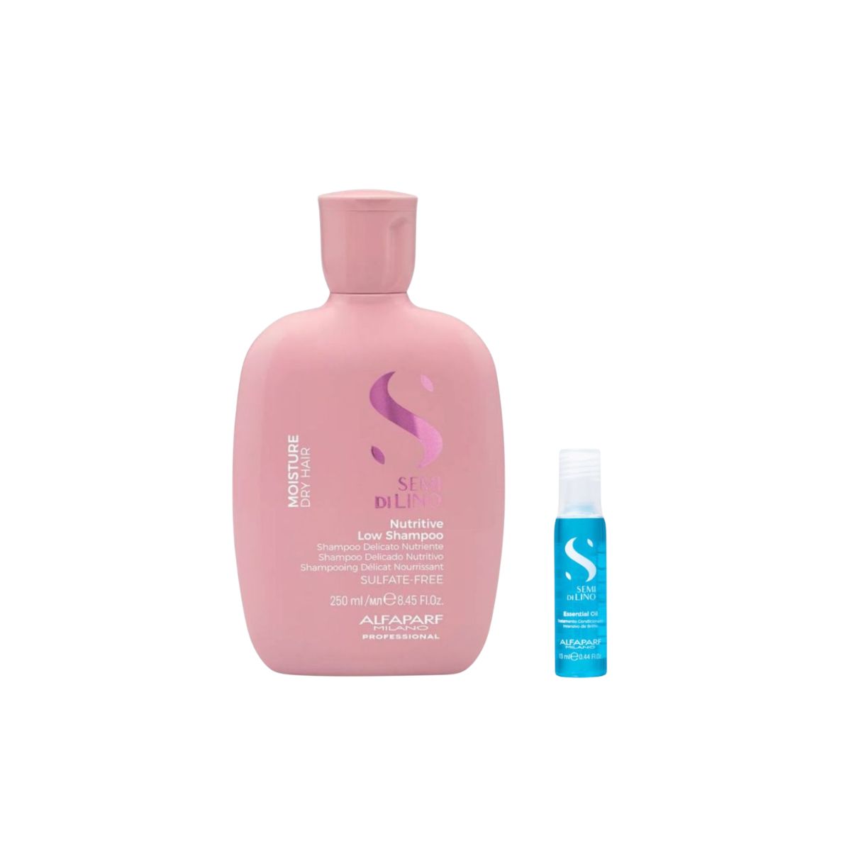 KIT ALFAPARF SHAMPOO SEMI DI LINO NUTRITIVE MOISTURE DRY HAIR 250ML + AMPOLA SEM