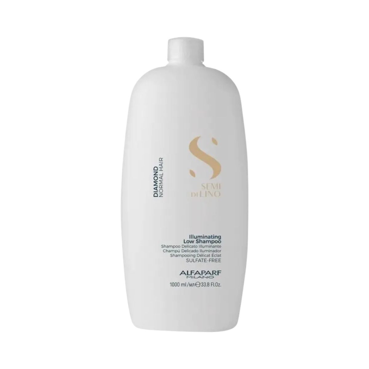 KIT ALFAPARF SHAMPOO SEMI DI LINO ILLUMINATING DIAMOND HAIR 1L + TRÊS AMPOLAS SE