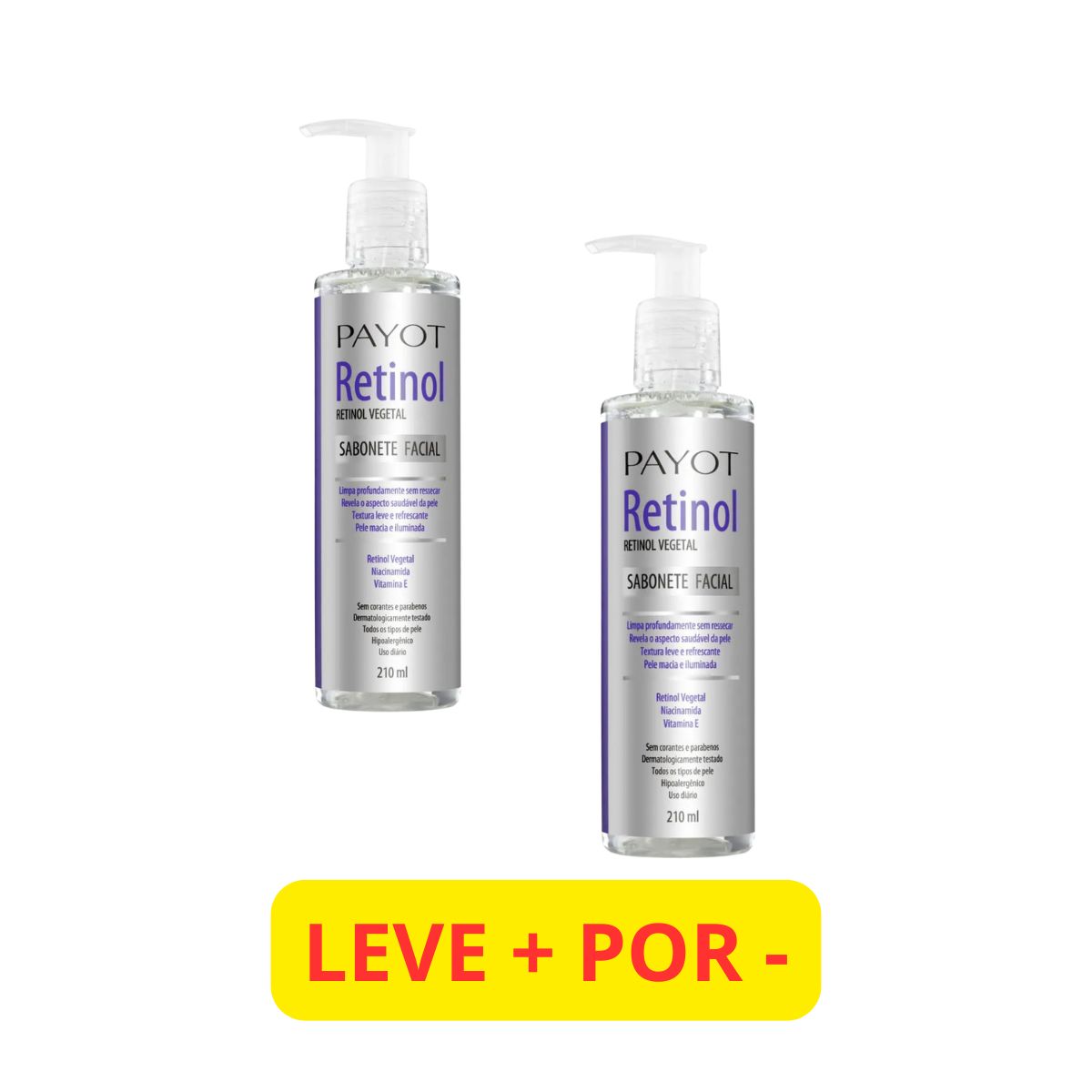 KIT PAYOT DOIS SABONETE FACIAL RETINOL 210ML LEVE + PAGUE -