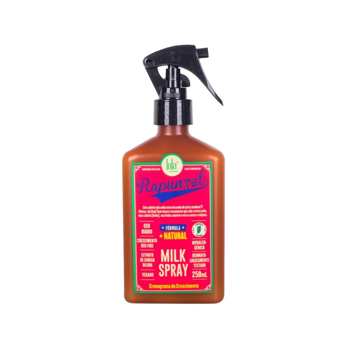 KIT LOLA LEAVE-IN SPRAY MILK RAPUNZEL 250ML LEVE + PAGUE -