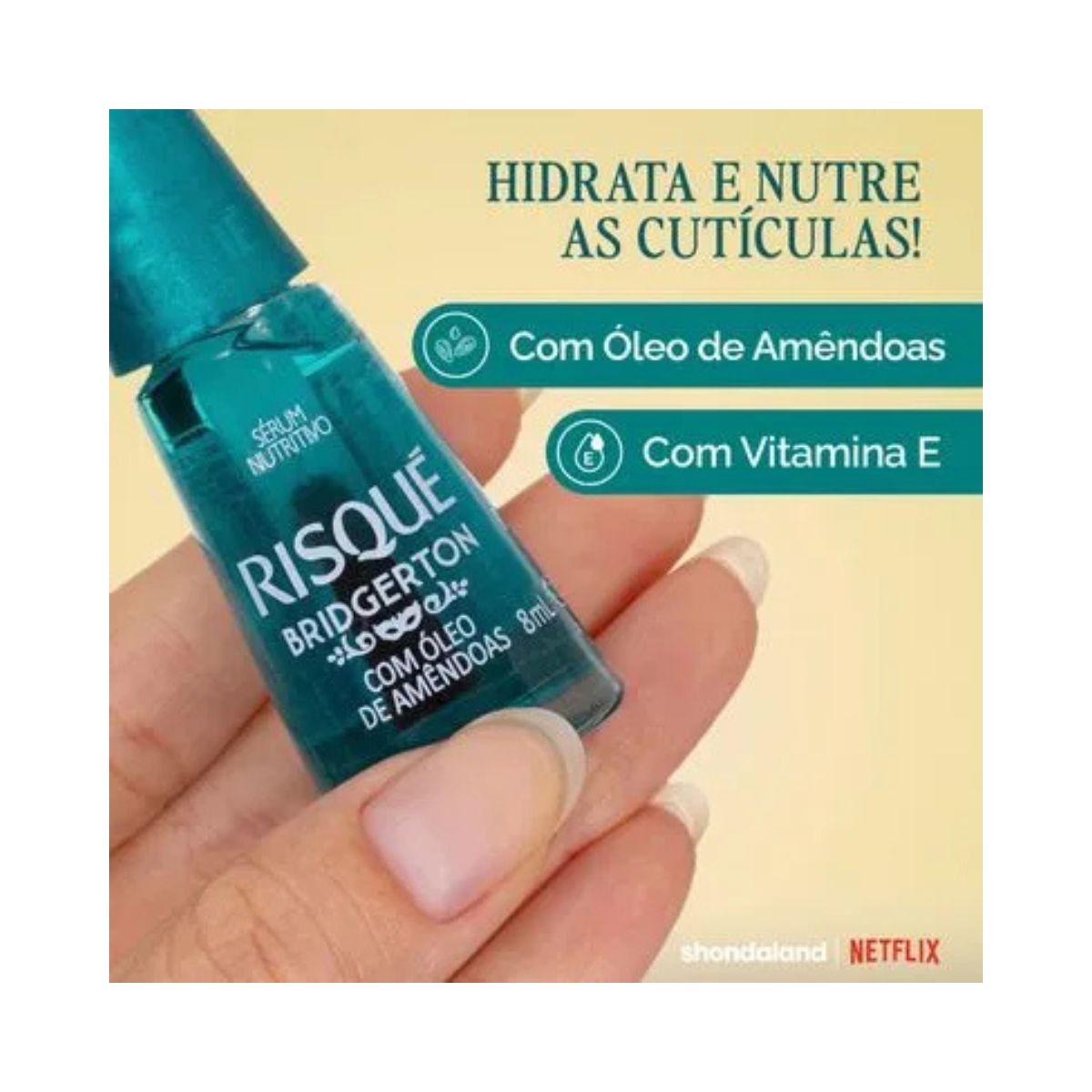 RISQUE BRIDGERTON SÉRUM NUTRITIVO COM ÓLEO DE AMÊNDOAS
