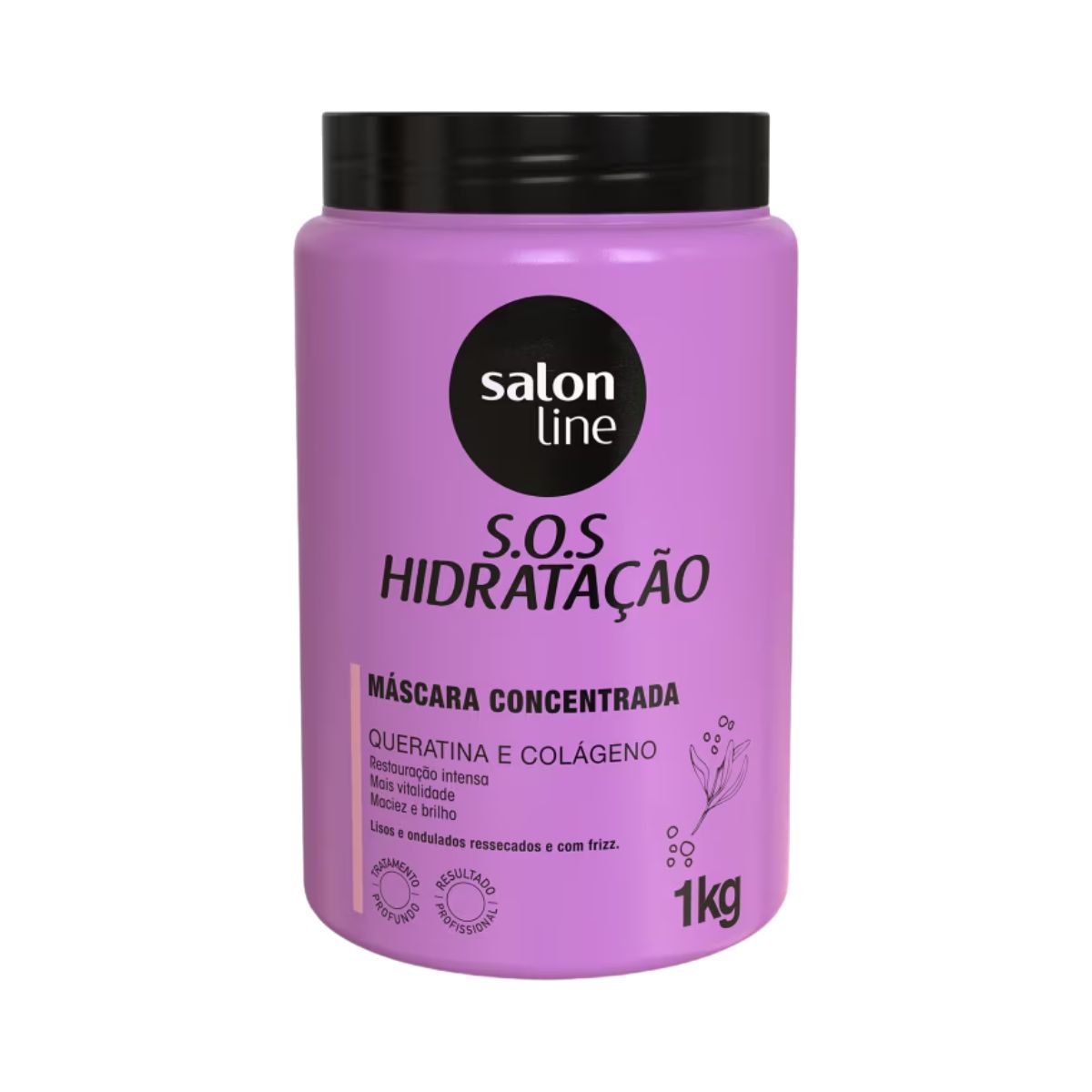 MASCARA CONDICIONANTE SOS HIDRATACAO QUERATINA E COLAGENO SALON LINE 1KG