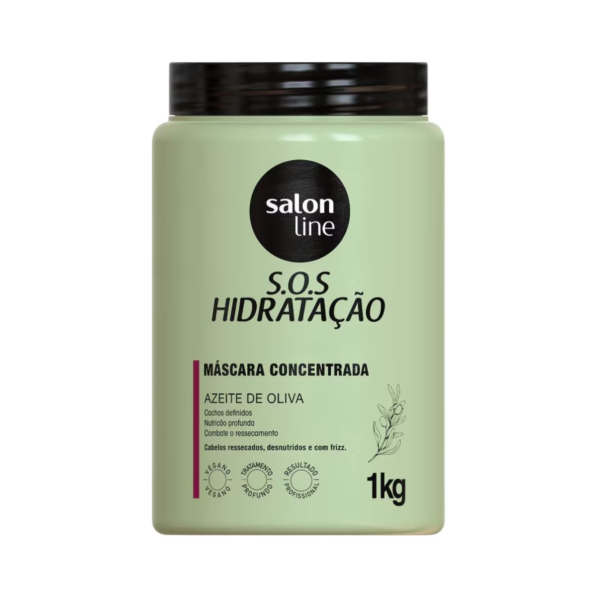 MASCARA CONDICIONANTE SOS HIDRATACAO AZEITE DE OLIVA SALON LINE 1KG