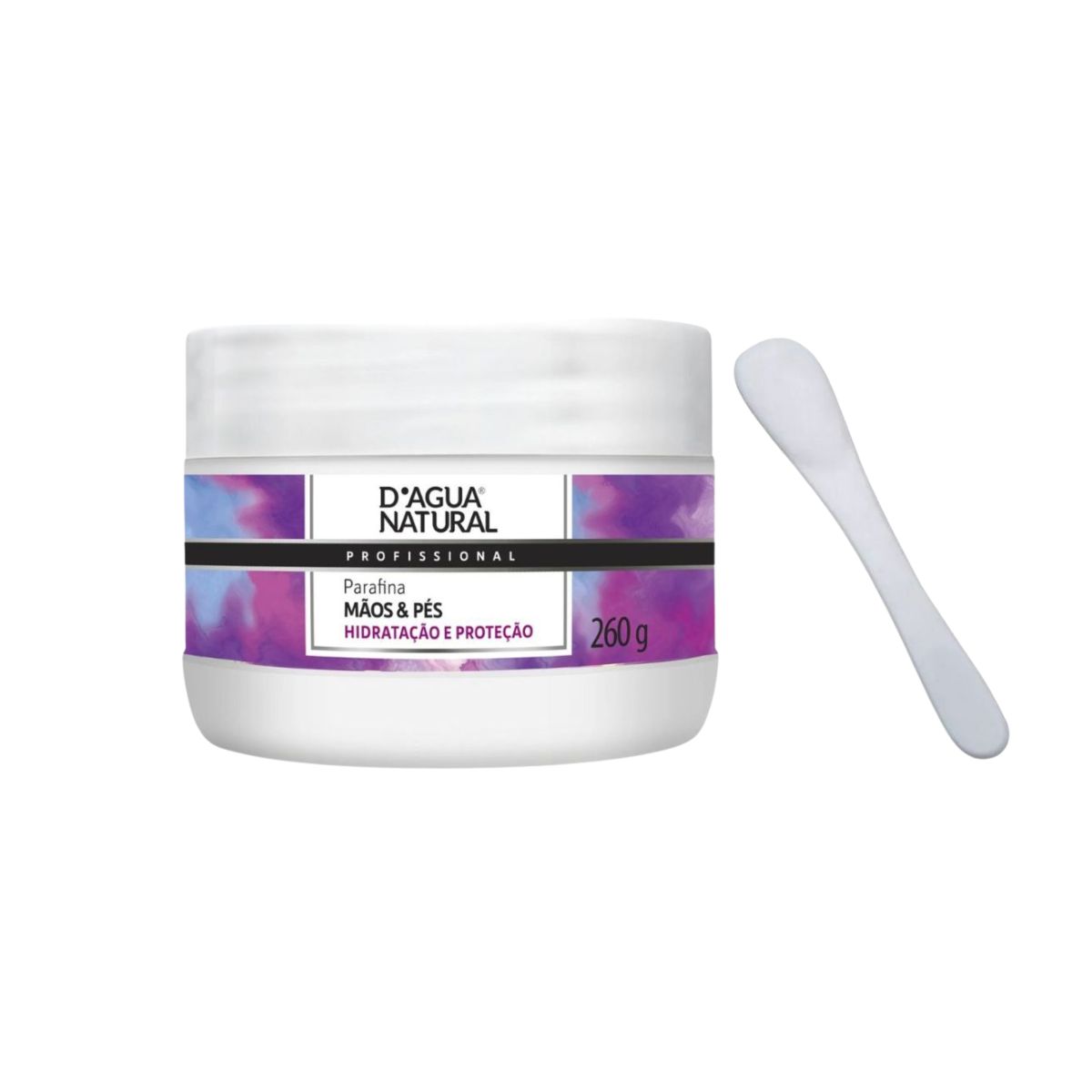 KIT DAGUA NATURAL PARAFINA PARA MÃOS E PÉS 260G + GRÁTIS ESPÁTULA ACRÍLICA
