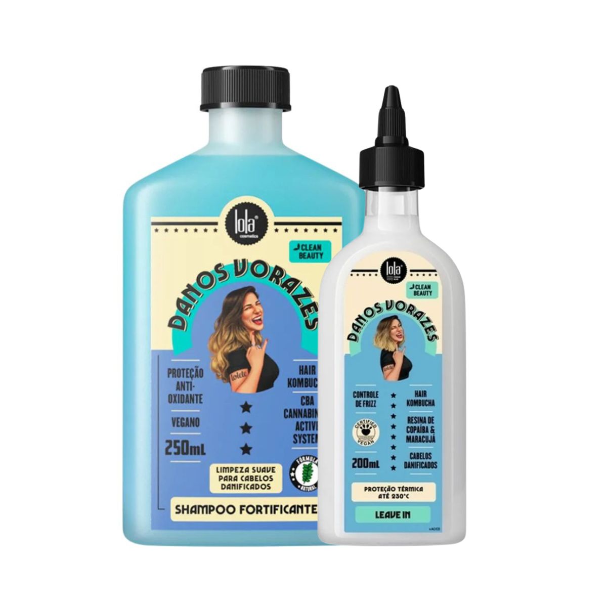 KIT LOLA DANOS VORAZES SHAMPOO 250ML + LEVAE-IN 200ML