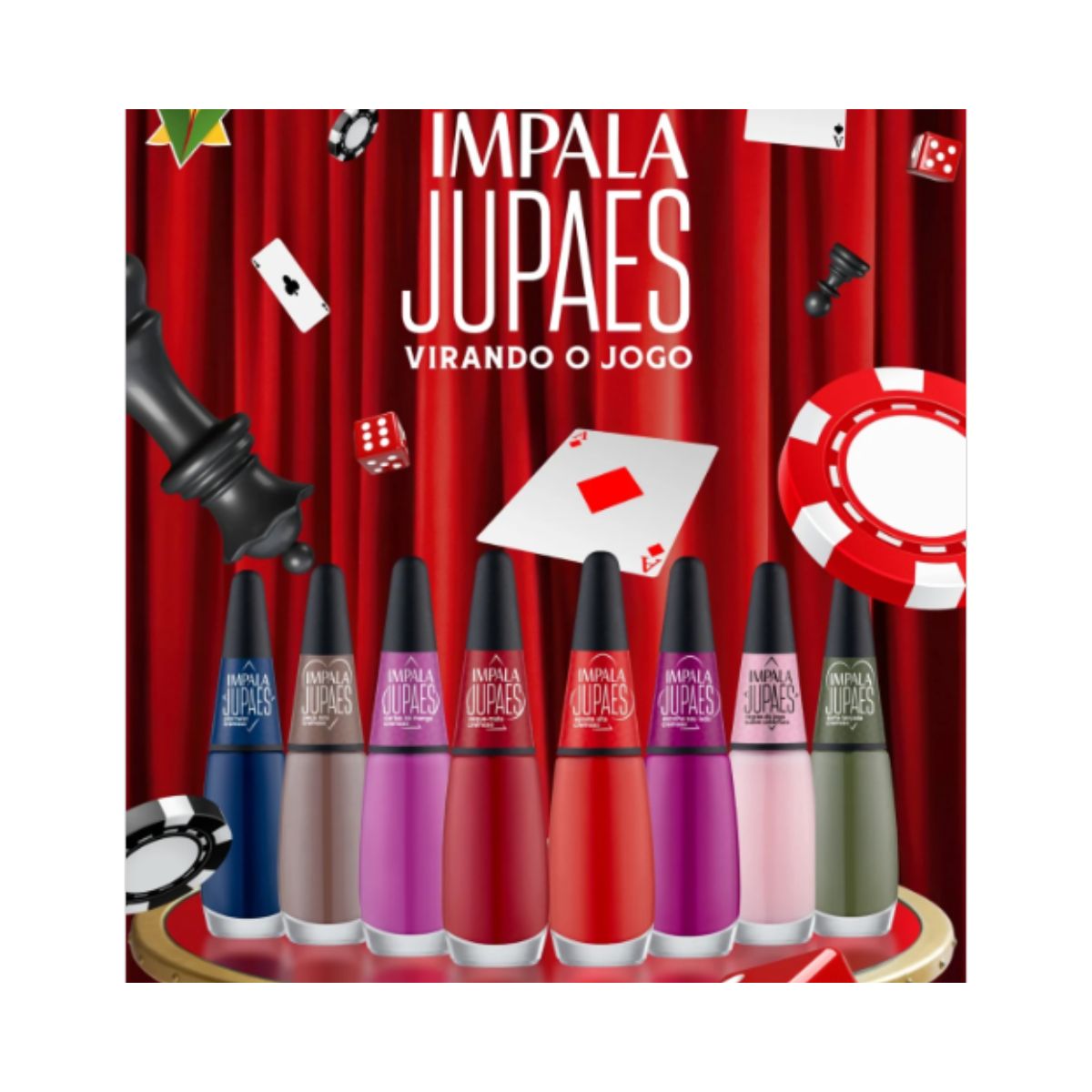 ESMALTE IMPALA JU PAES VIRANDO O JOGO CREMOSO CARTAS NA MANGA