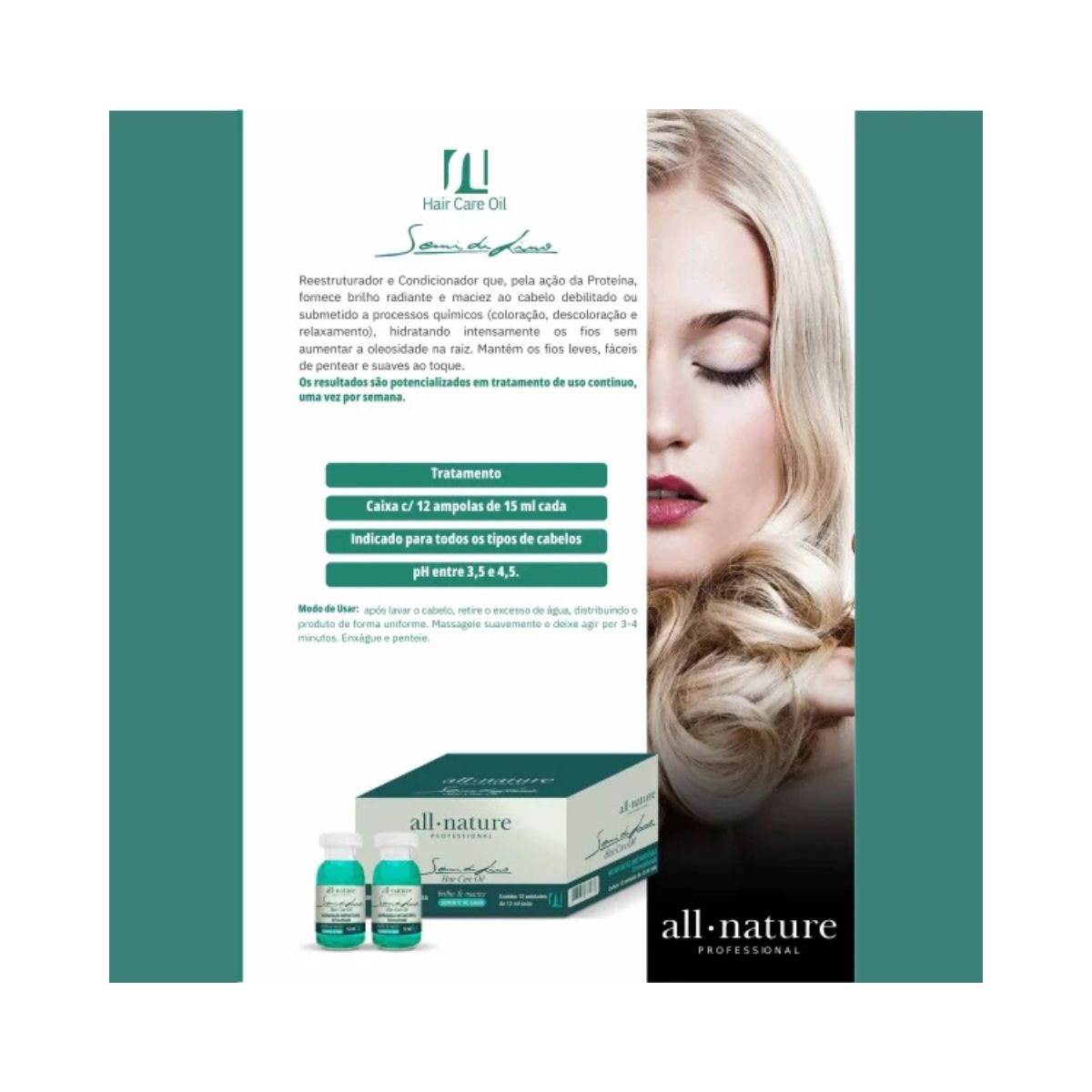AMPOLA DE HIDRATAÇÃO INSTANTÂNEA TERMOATIVADO ALL NATURE 12ML
