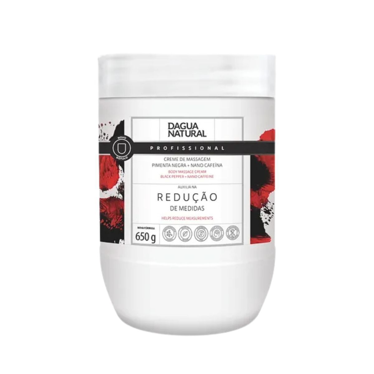 KIT DAGUA NATURAL CREME PIMENTA NEGRA NANO CAFEÍNA 650G + GRÁTIS DESODORANTE AER