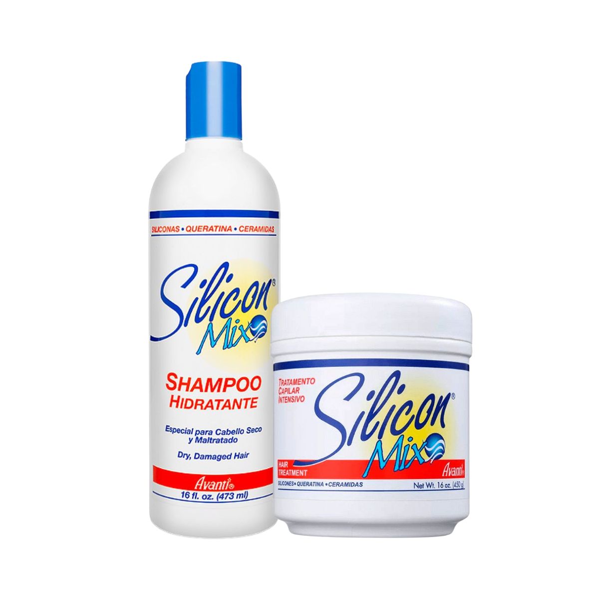KIT SILICON MIX SHAMPOO HIDRATANTE 473ML + MÁSCARA HIDRATANTE 450G