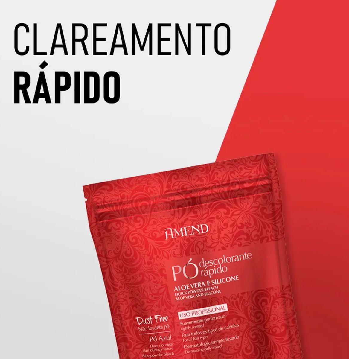 KIT AMEND 2 SACHÊS PÓ DESCOLORANTE ALOE VERA E SILICONE 50G