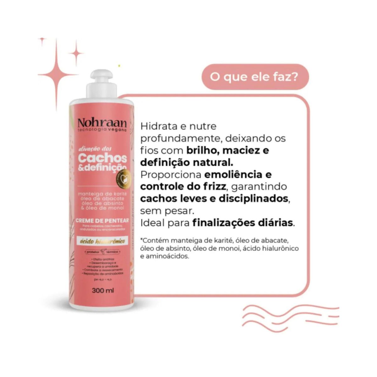 CREME DE PENTEAR CACHOS ABSINTO NOHRAAN 300G