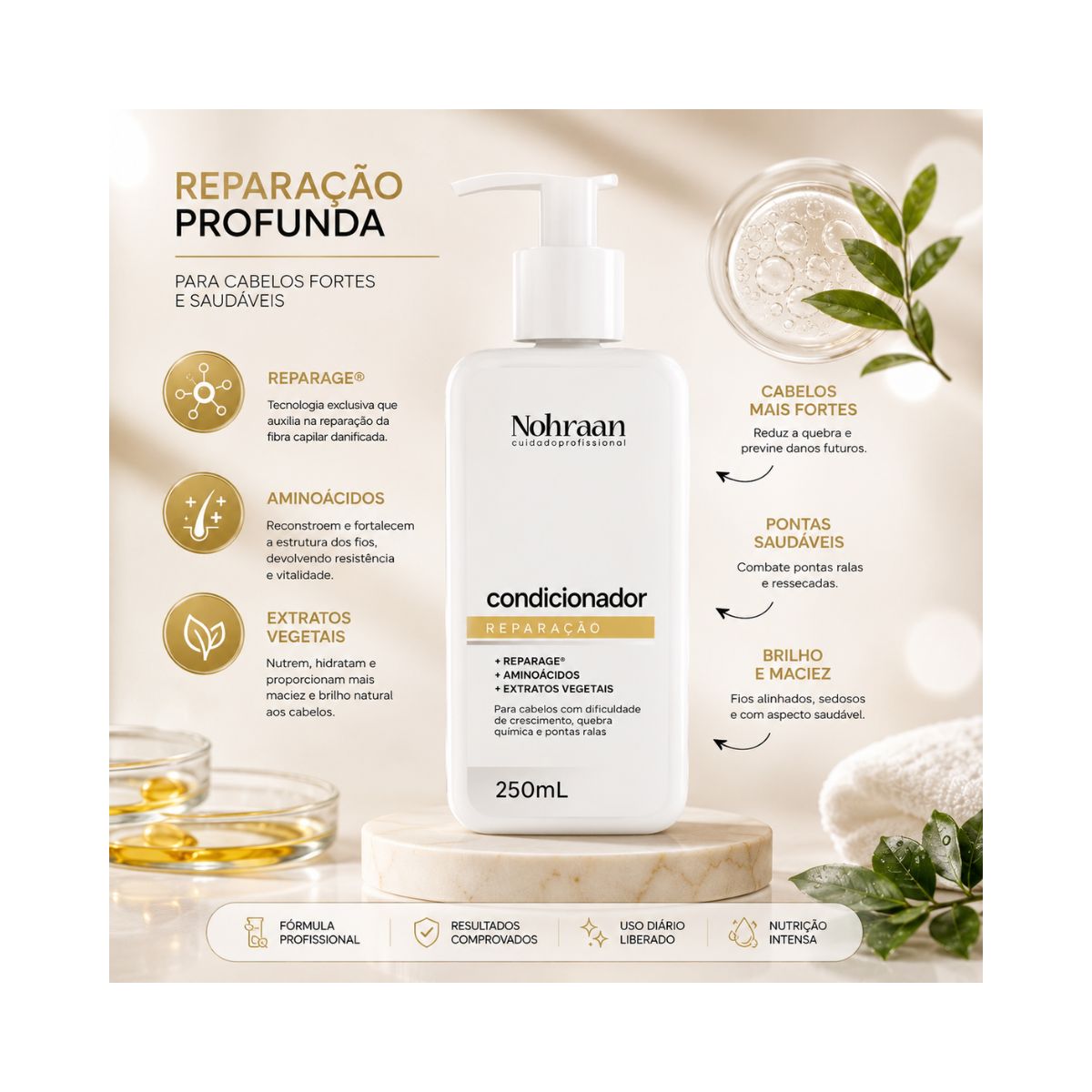 CONDICIONADOR REPARAÇÃO PRÓ NOHRAAN 250ML