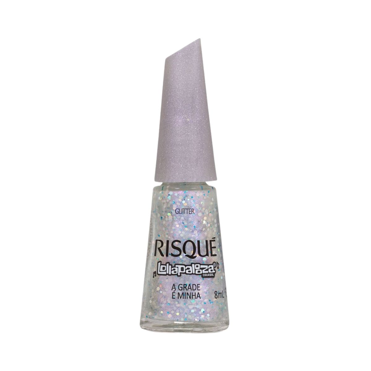 ESMALTE RISQUE LOLLAPALOOZA GLITTER A GRADE É MINHA 8ML