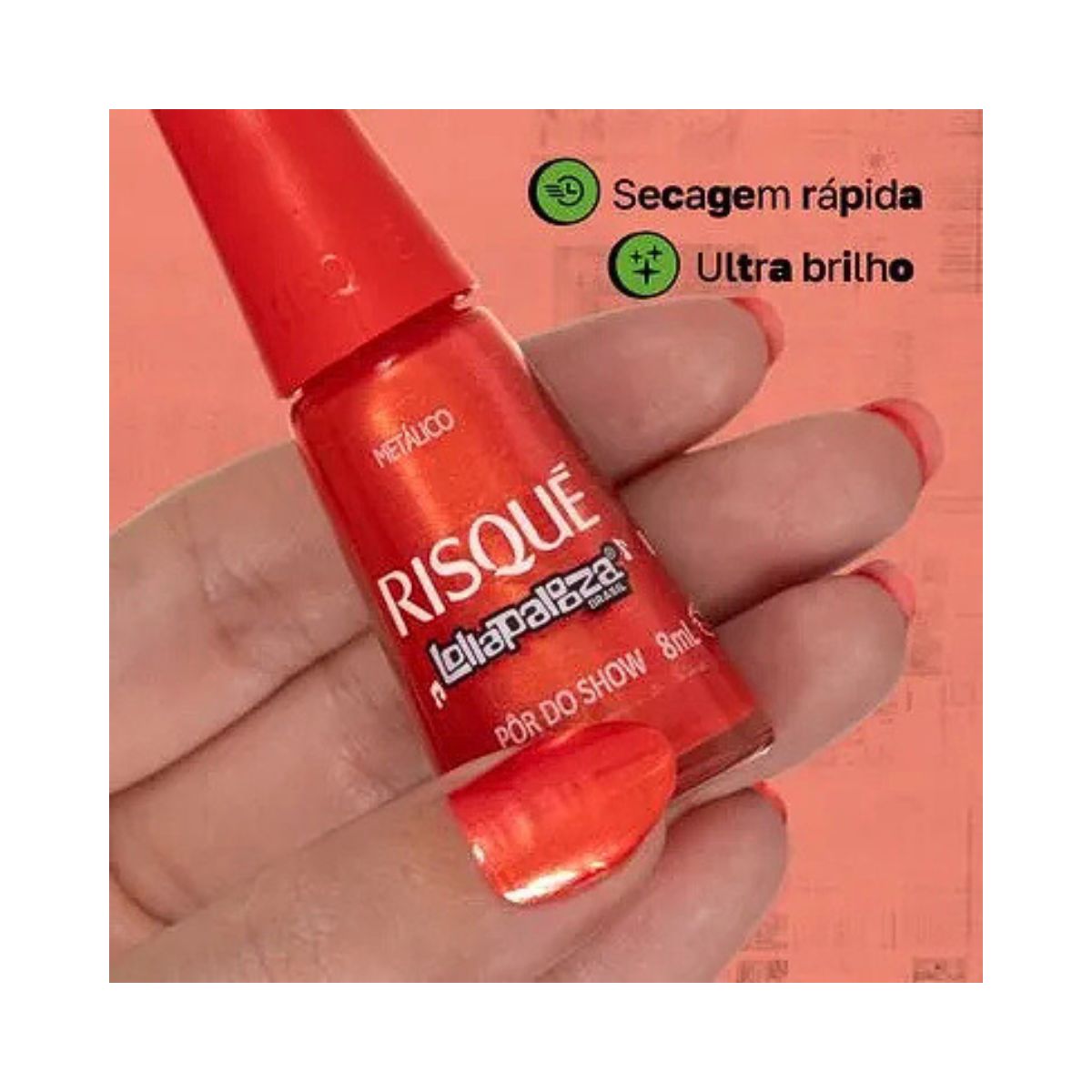 ESMALTE RISQUE LOLLAPALOOZA METÁLICO PÔR DO SHOW 8ML