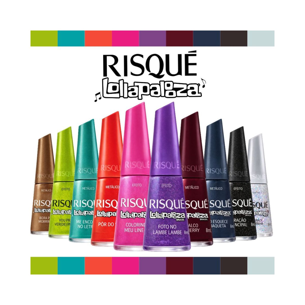 ESMALTE RISQUE LOLLAPALOOZA COLORINDO MEU LINE-UP 8ML
