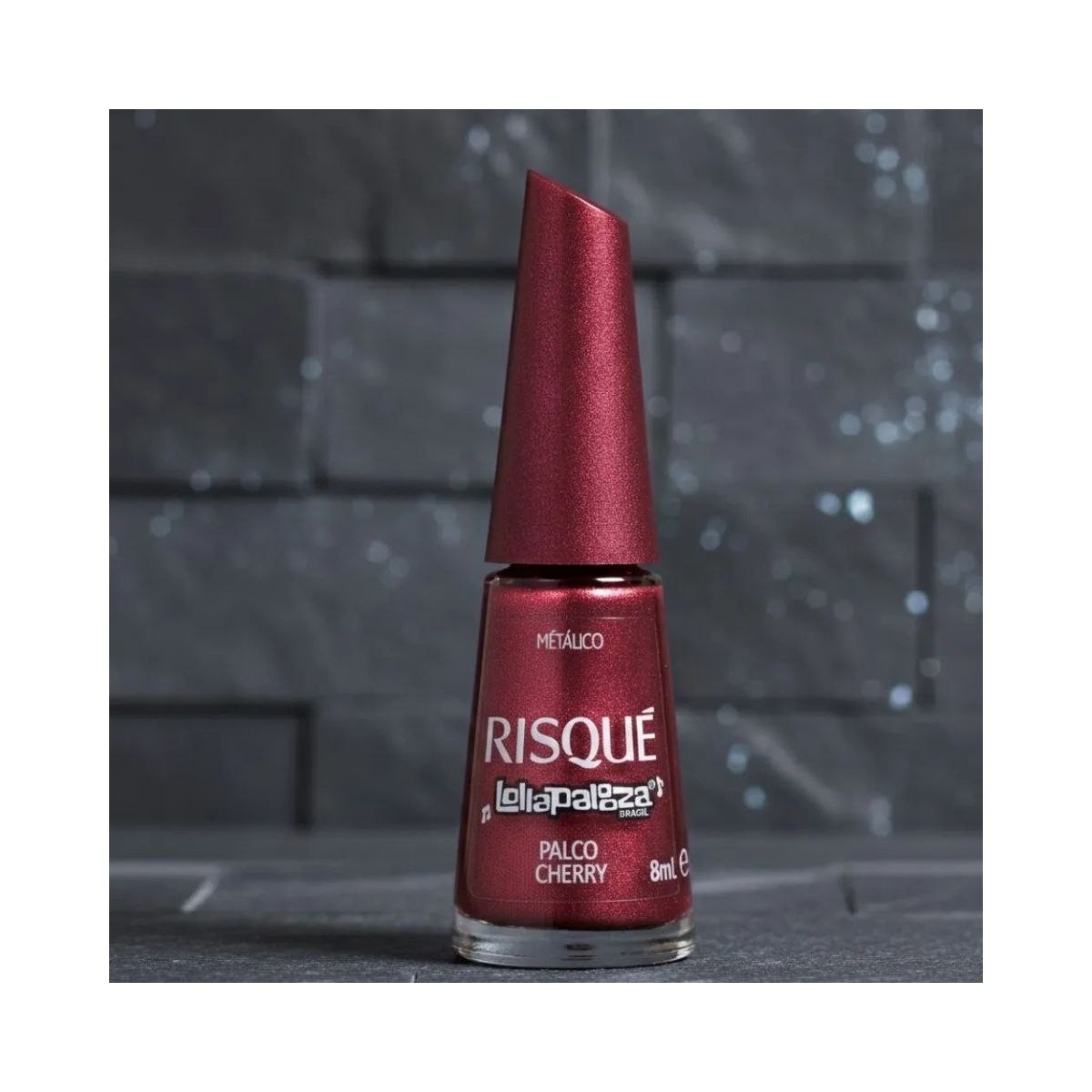 ESMALTE RISQUE LOLLAPALOOZA METÁLICO PALCO CHERRY 8ML