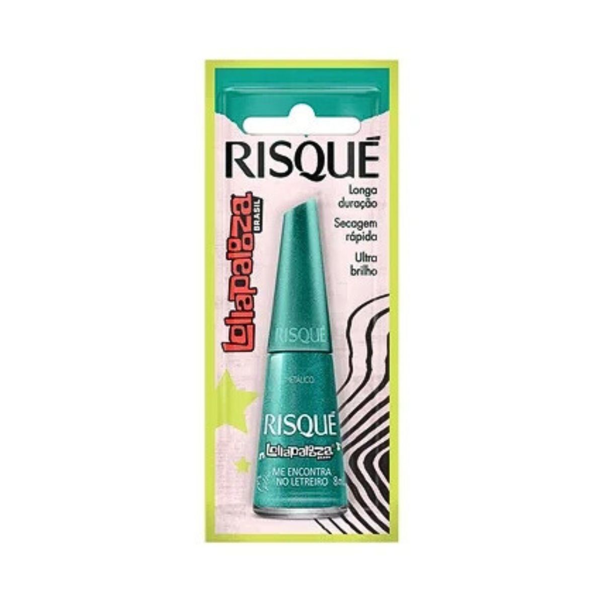 ESMALTE RISQUE LOLLAPALOOZA METÁLICO ME ENCONTRA NO LETREIRO 8ML