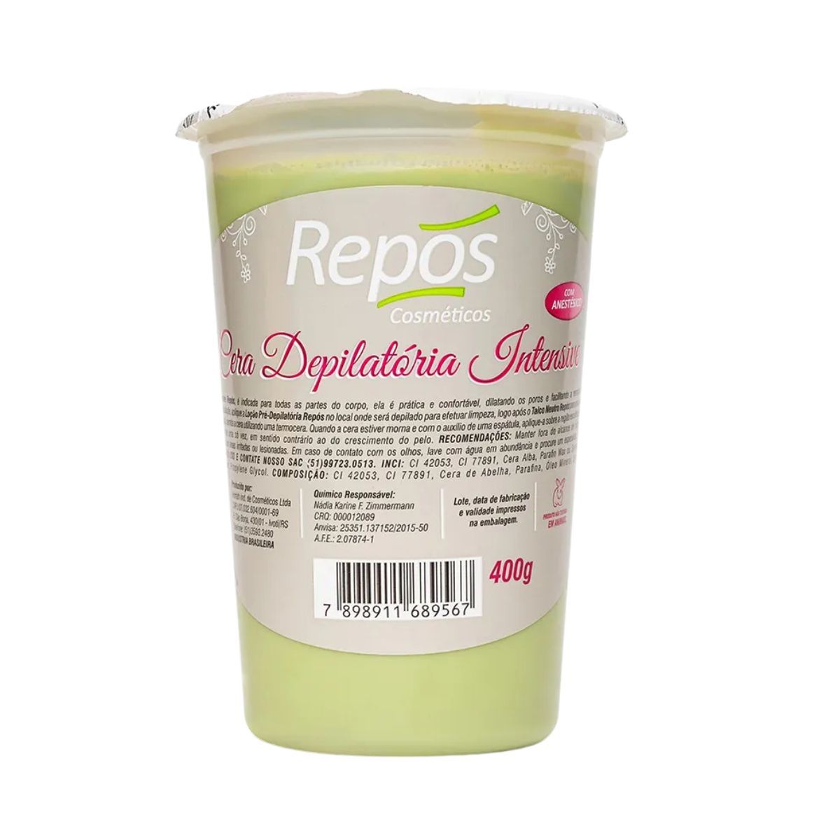 KIT REPOS 1 CERA DEPILATÓRIA INTENSE 400G + 1 CERA DEPILATÓRIA MEL 400G