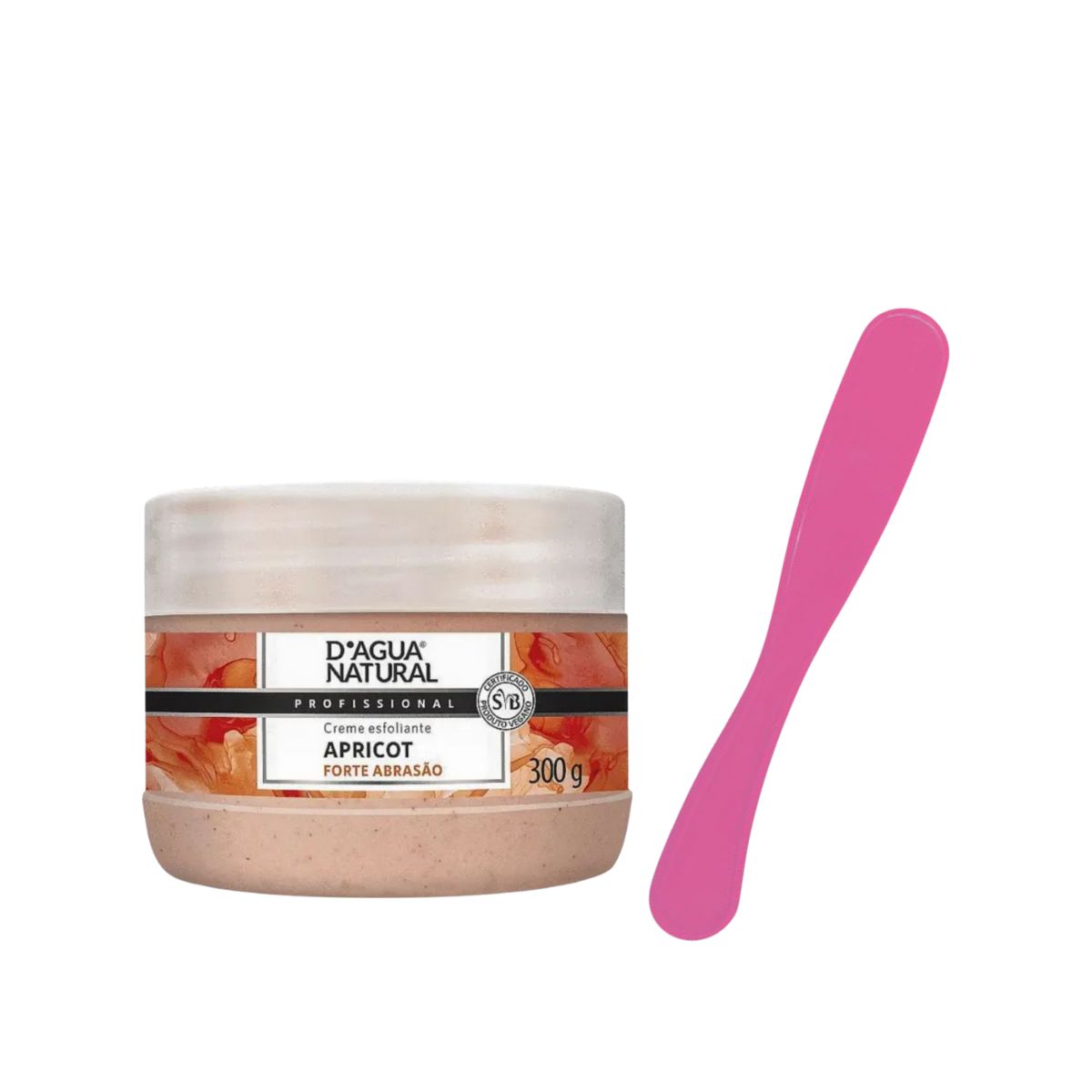 KIT DAGUA NATURAL CREME ESFOLIANTE APRICOT FORTE ABRASÃO 300G + ESPÁTULA PLÁSTIC