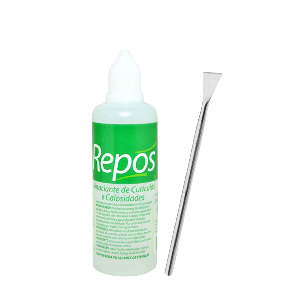 KIT REPOS AMACIANTE LÍQUIDO DE CUTÍCULAS E CALOSIDADES 120ML + BISTURI RASKALO