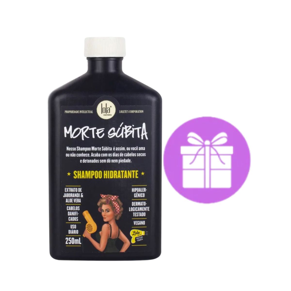 KIT LOLA SHAMPOO MORTE SÚBITA 250ML + ACESSÓRIO SORTIDO