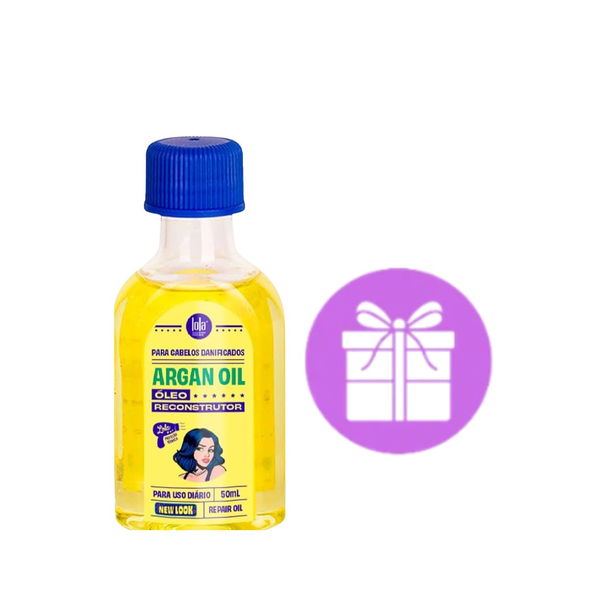 KIT LOLA ÓLEO DE ARGAN 50ML + ACESSÓRIO SORTIDO