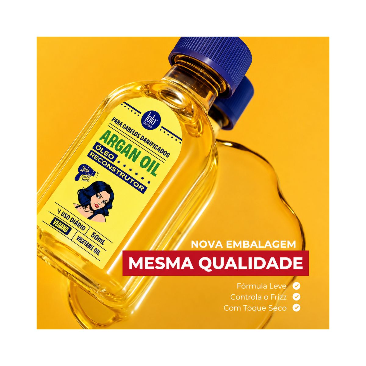 KIT LOLA ÓLEO DE ARGAN 50ML + ACESSÓRIO SORTIDO