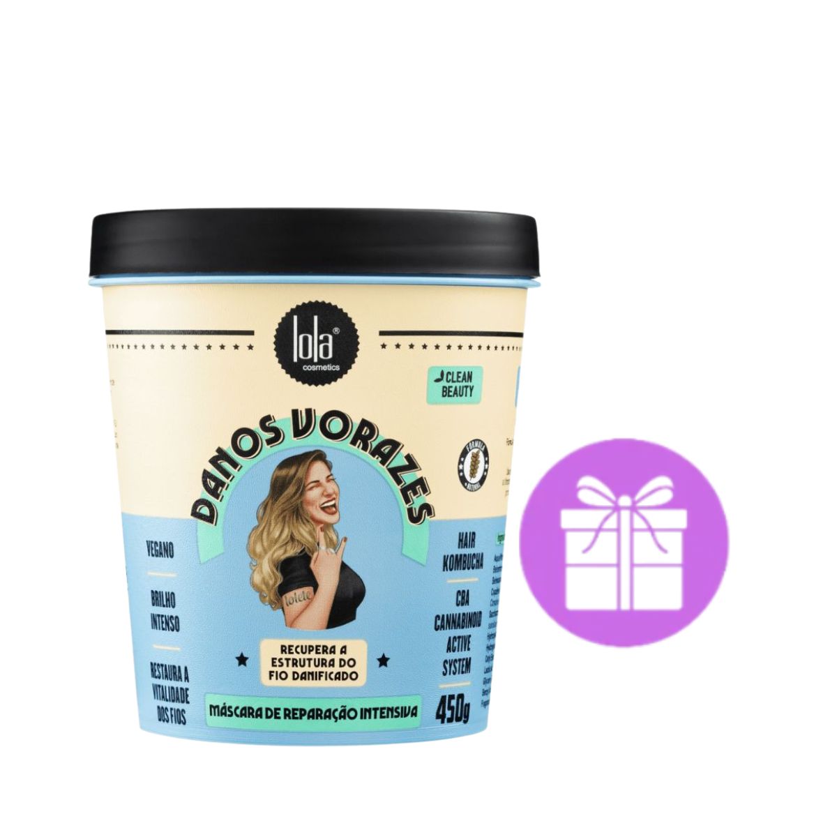 KIT LOLA MÁSCARA DANOS VORAZES 400G +ACESSÓRIO SORTIDO