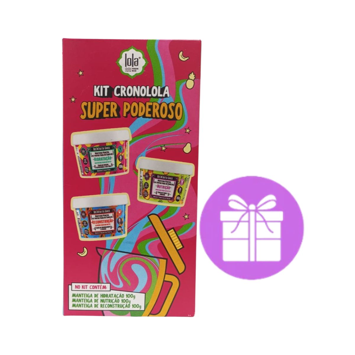KIT LOLA FEIRA CRONOLOLA BANANA+ABACAXI+MAMÃO + ACESSÓRIO SORTIDO