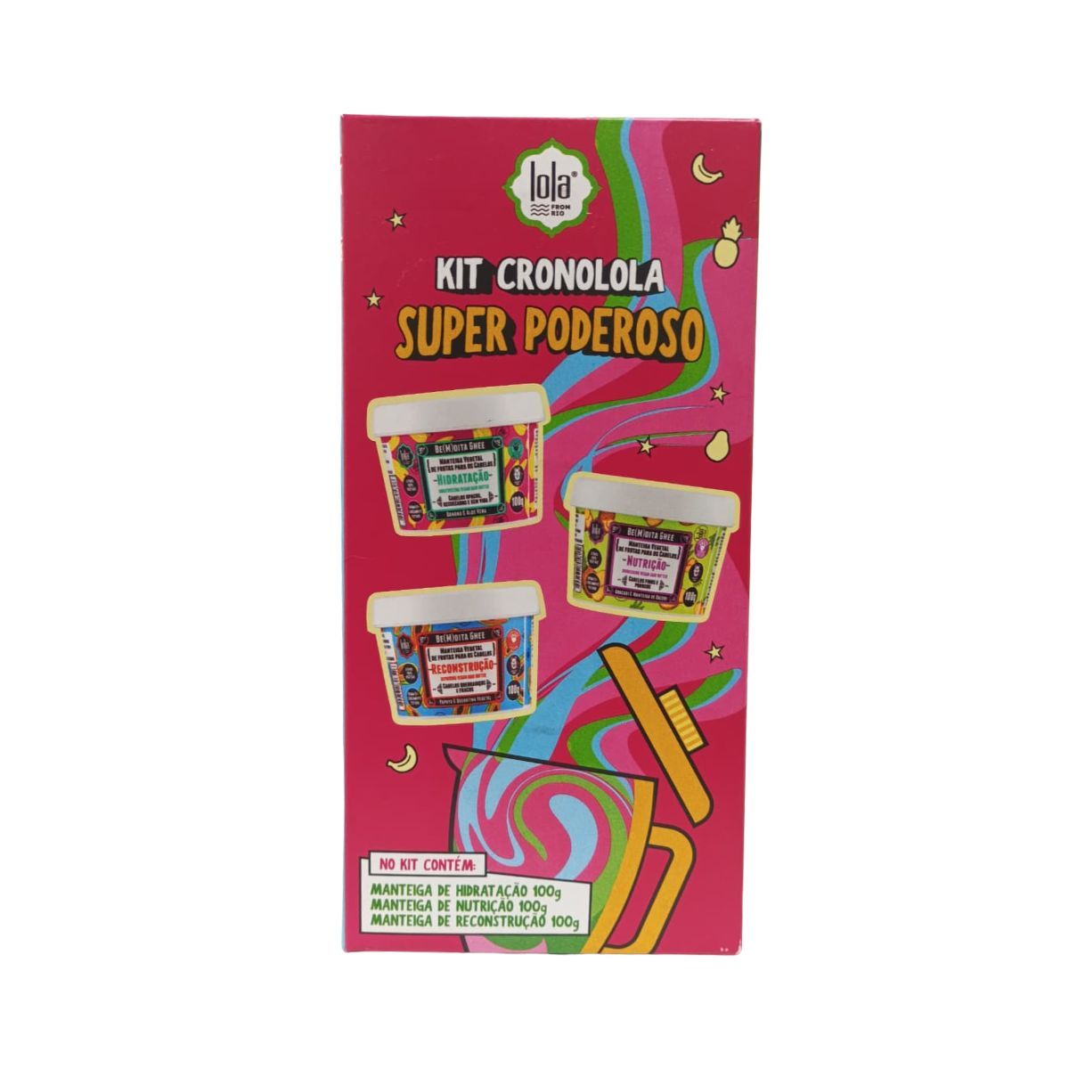 KIT LOLA FEIRA CRONOLOLA BANANA+ABACAXI+MAMÃO + ACESSÓRIO SORTIDO