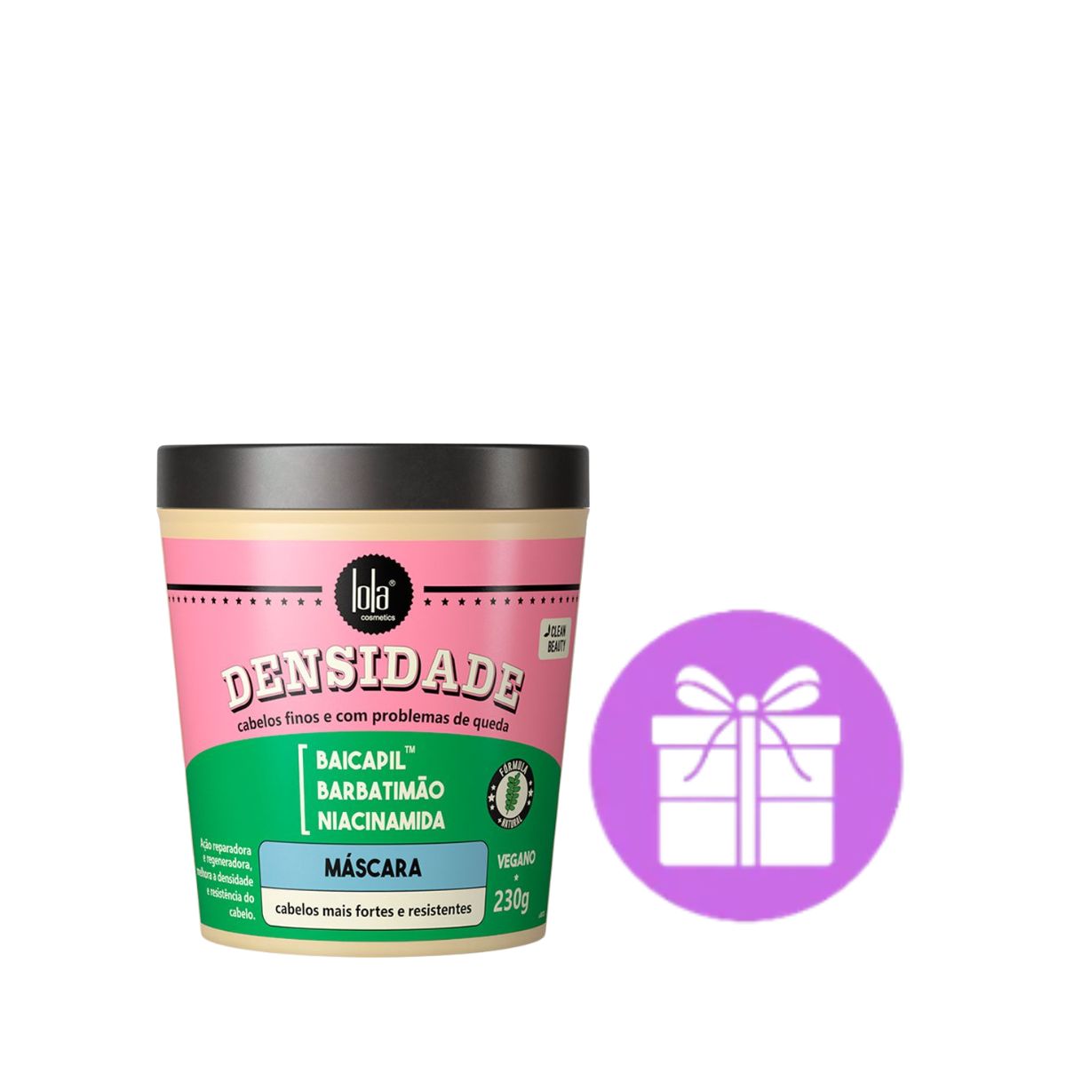 KIT LOLA MÁSCARA DENSIDADE 230G +ACESSÓRIO SORTIDO