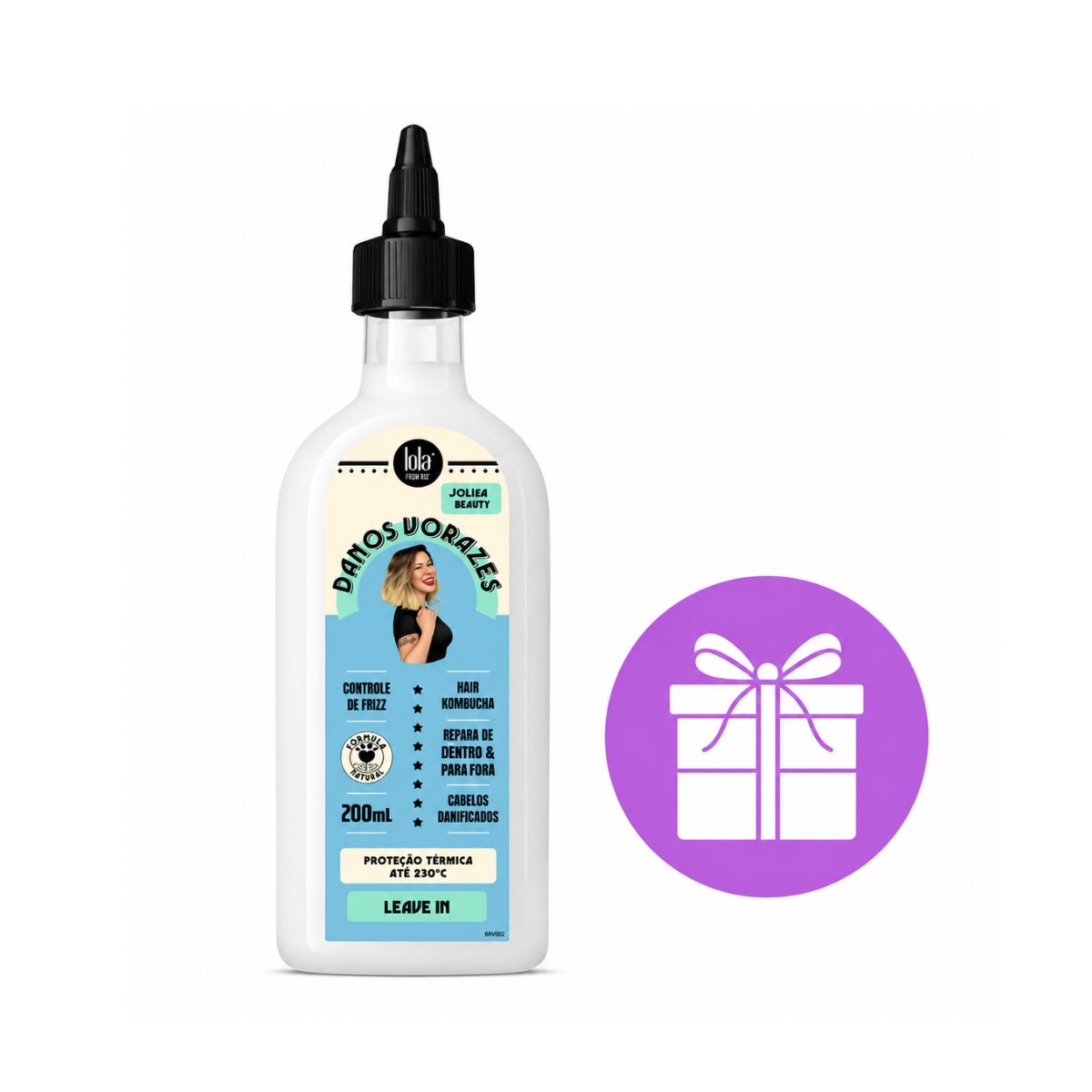 KIT LOLA LEAVE-IN DANOS VORAZES 200ML + ACESSORIO SORTIDO