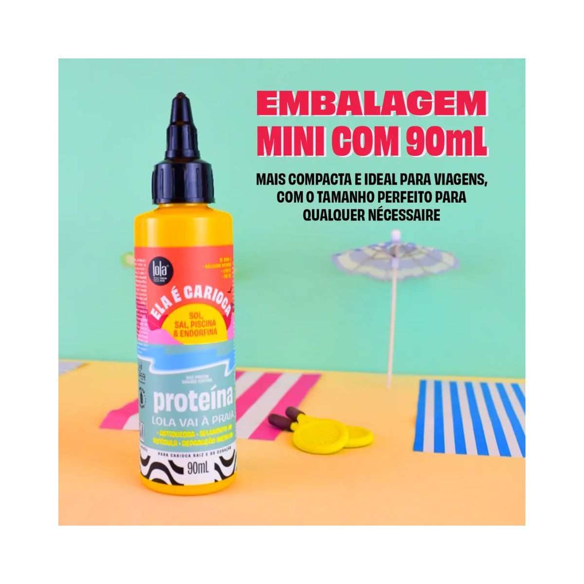 KIT LOLA PROTEÍNA ELA É CARIOCA 3 EM 1 90ML + ACESSÓRIO SORTIDO