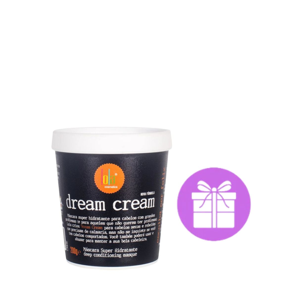 KIT LOLA MÁSCARA HIDRATAÇÃO DREAM CREAM 200G + ACESSÓRIO SORTIDO