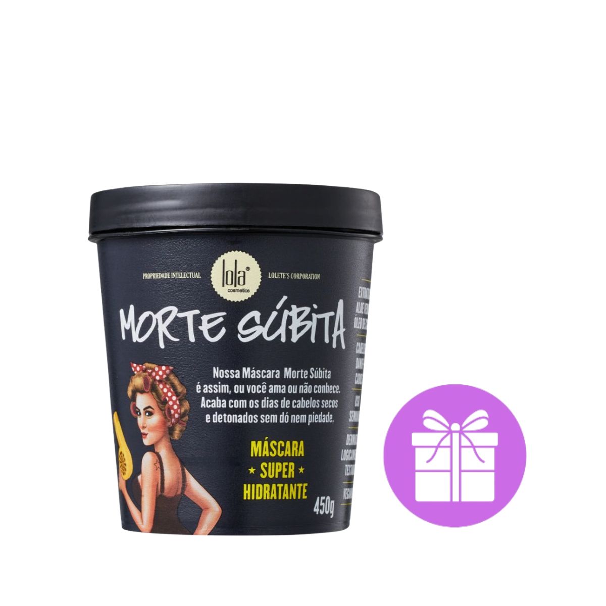 KIT LOLA MÁSCARA DE HIDRATAÇÃO MORTE SÚBITA 450G + ACESSORIO SORTIDO