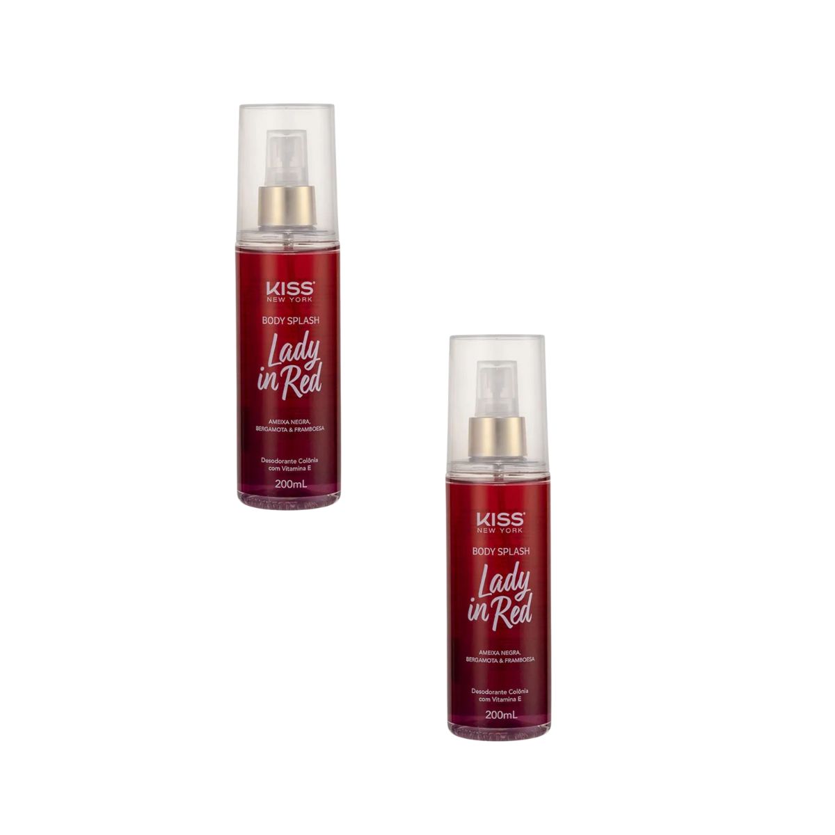 KIT KISS NEW YORK 2 BODYS SPLASH LADY IN RED 200ML