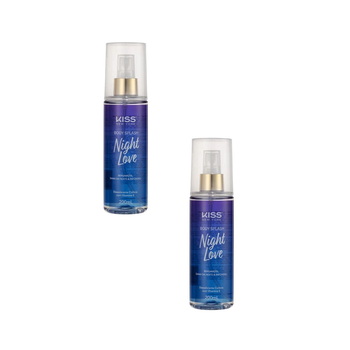 KIT KISS NEW YORK 2 BODYS SPLASH NIGHT LOVE 200ML