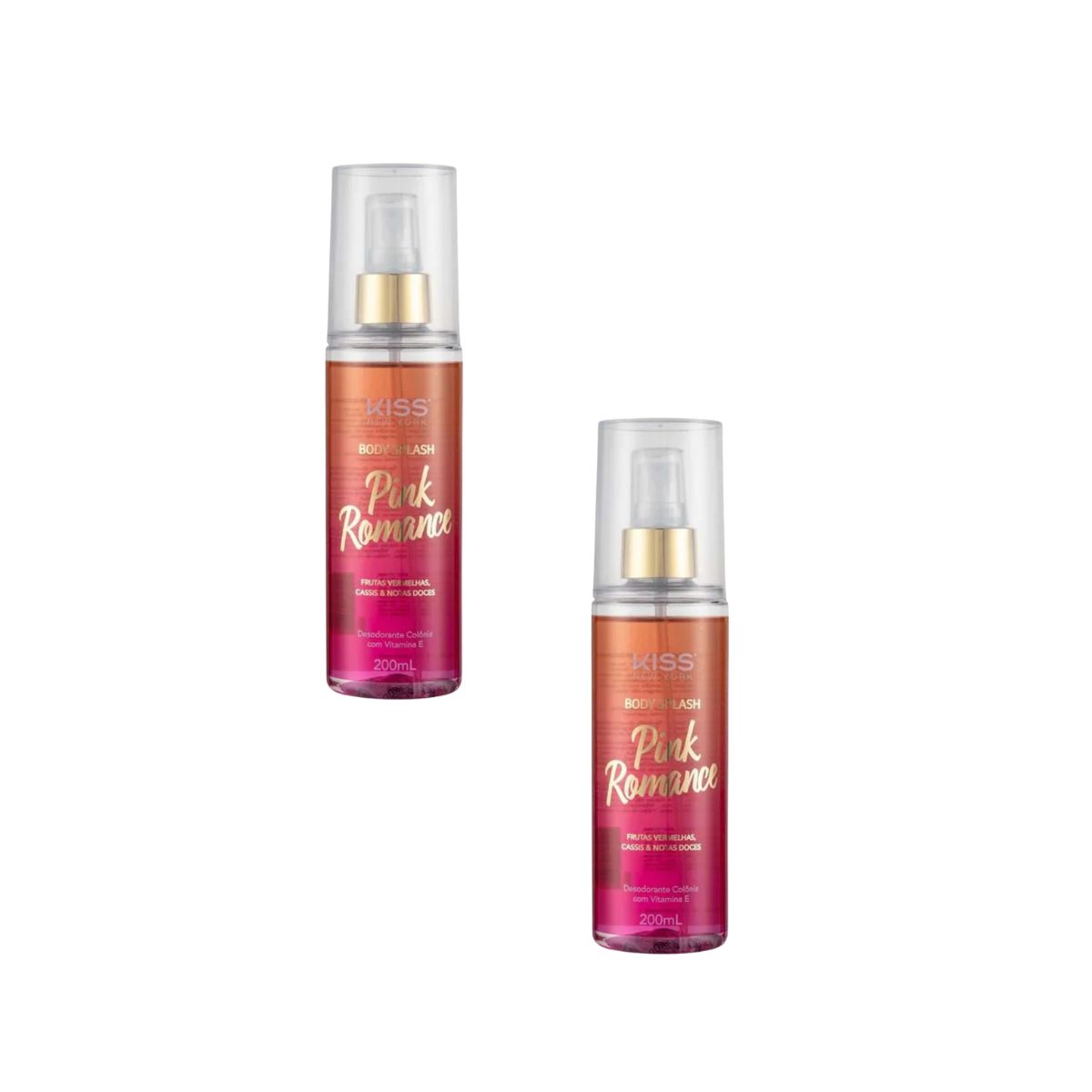 KIT KISS NEW YORK 2 BODYS SPLASH PINK ROMANCE 200ML