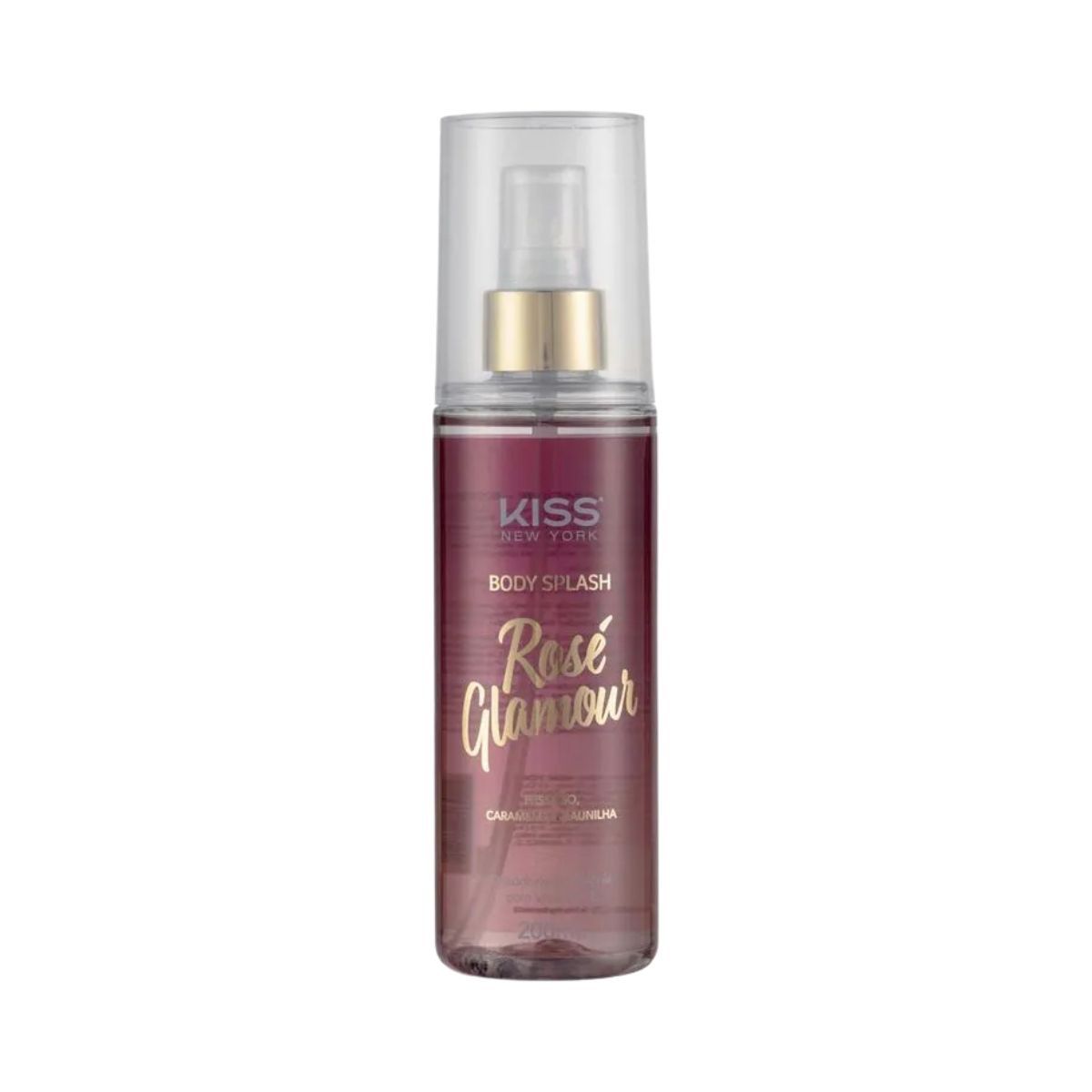 KIT KISS NEW YORK 2 BODYS SPLASH ROSE GLAMOUR 200ML