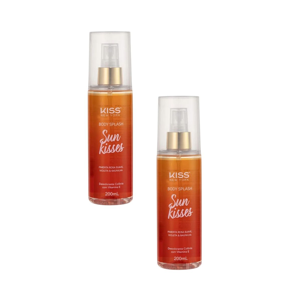 KIT KISS NEW YORK 2 BODYS SPLASH SUN KISSES 200ML