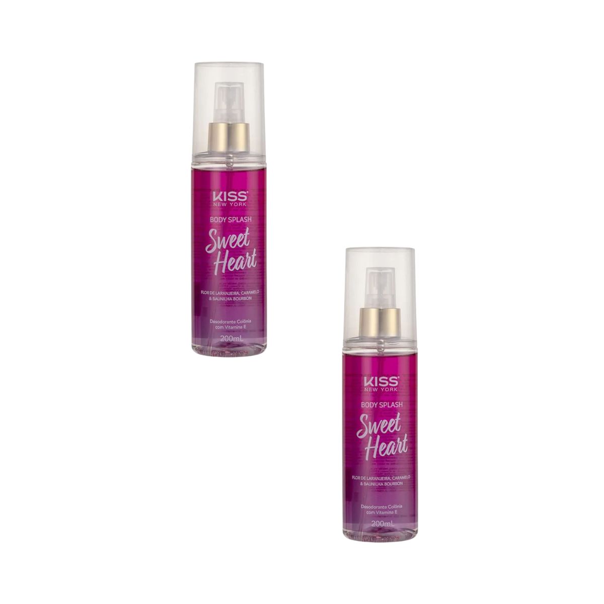 KIT KISS NEW YORK 2 BODYS SPLASH SWEET HEART 200ML